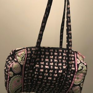 Vera Bradley pink elephant duffel